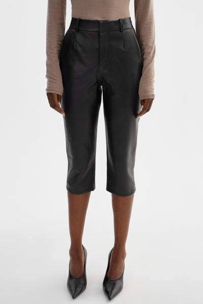 CHIARA | Leather Capri Pants