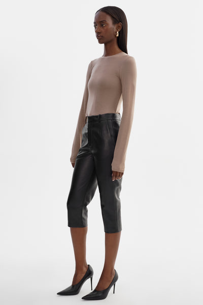 CHIARA | Leather Capri Pants