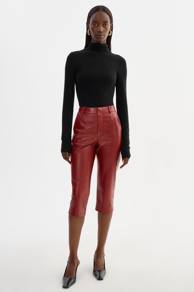 CHIARA | Leather Capri Pants