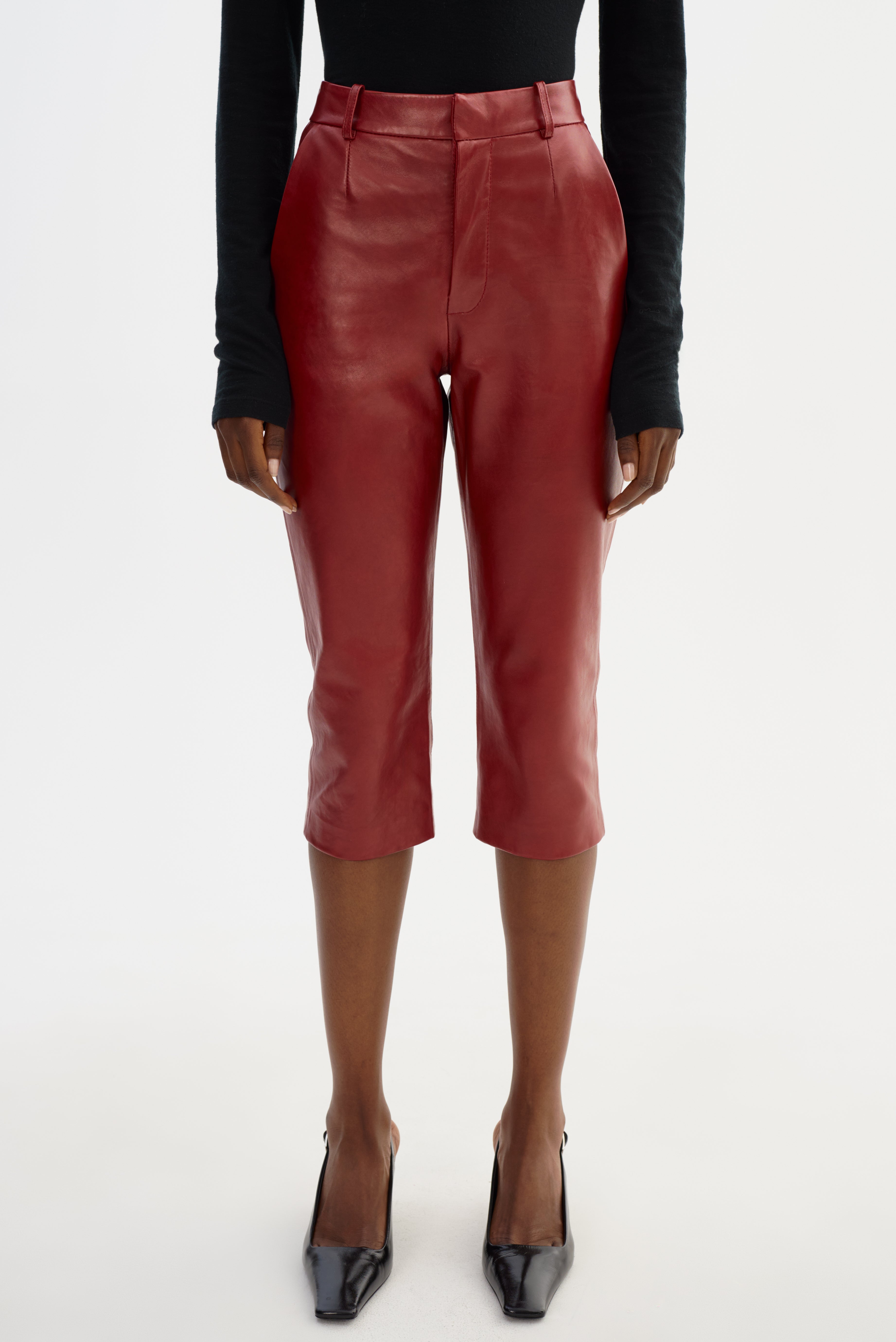 CHIARA | Leather Capri Pants