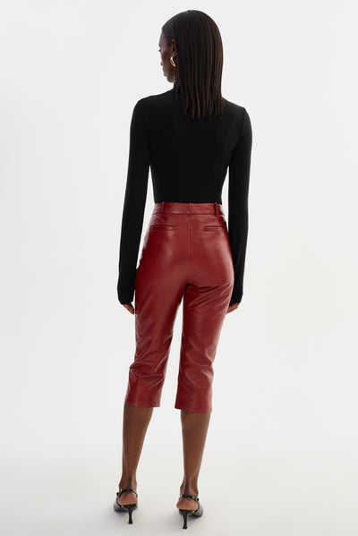 CHIARA | Leather Capri Pants