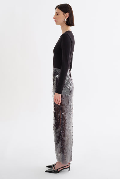 CLARA | Sequin Midi Skirt