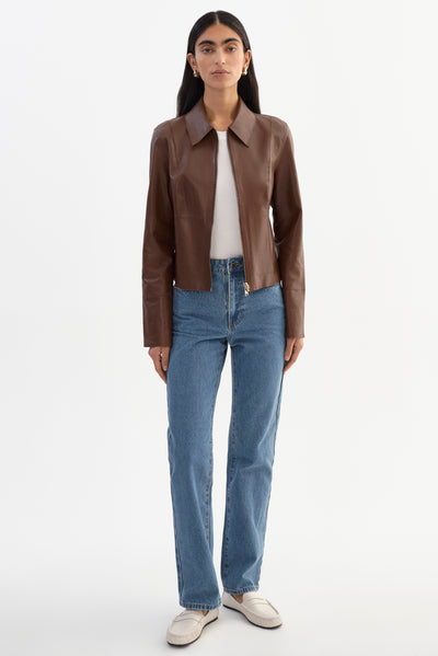 CLARIE | Reversible Leather Jacket