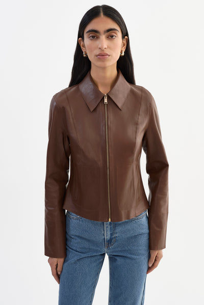 CLARIE | Reversible Leather Jacket