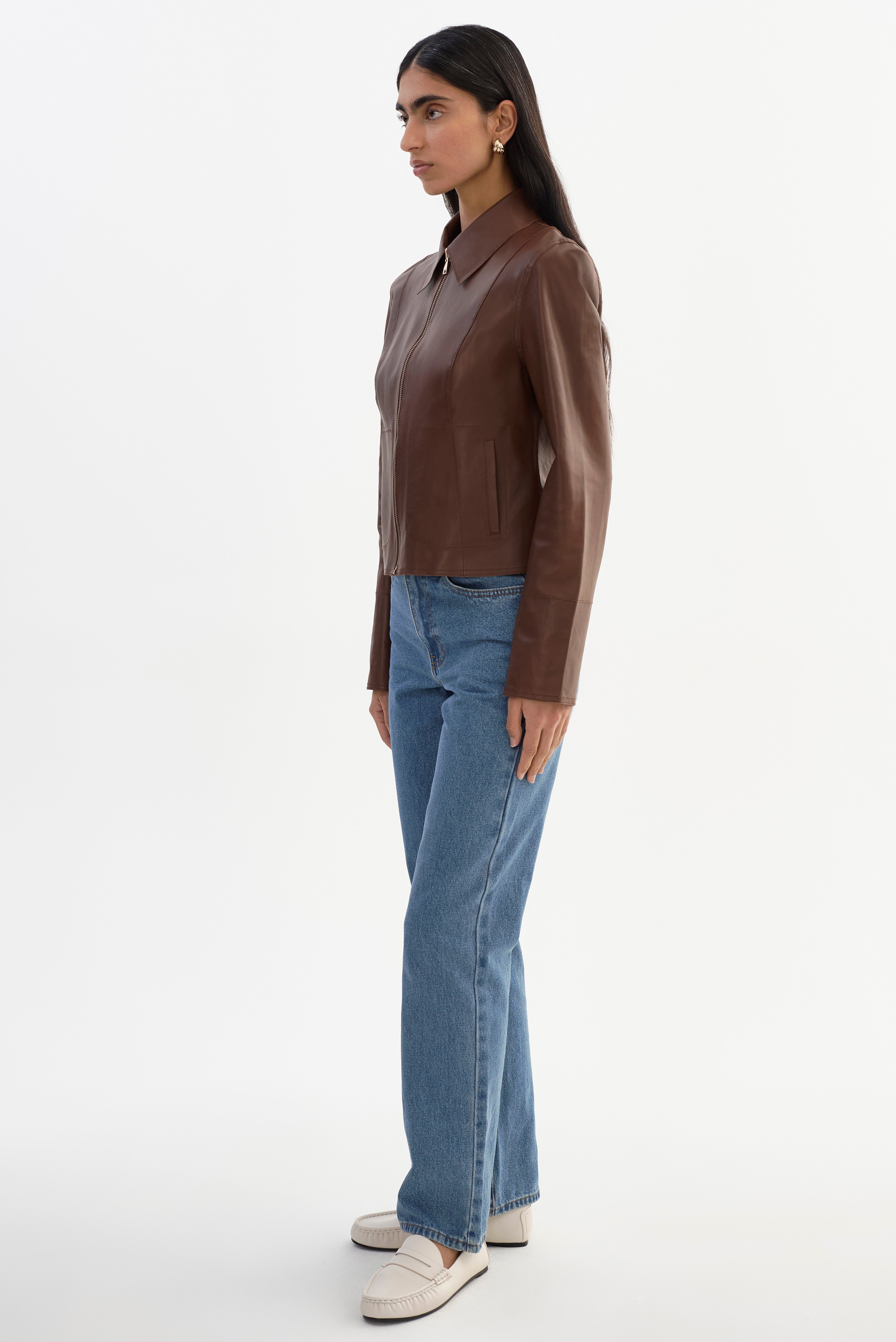 CLARIE | Veste en cuir réversible