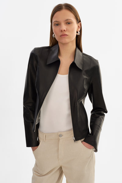 CLARIE | Reversible Leather Jacket