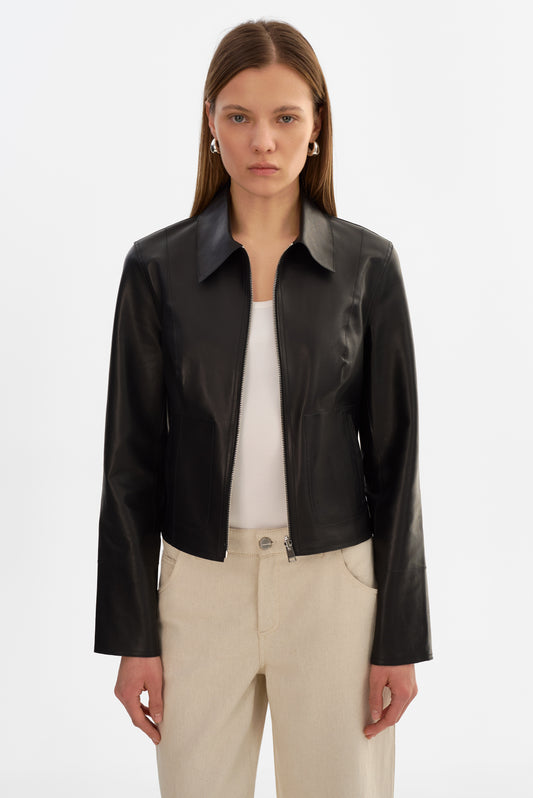 CLARIE | Reversible Leather Jacket