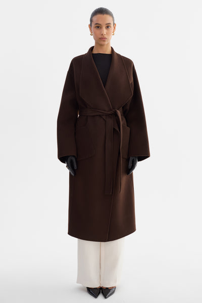 COREEN | Belted Wool Maxi Coat