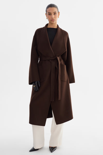 COREEN | Belted Wool Maxi Coat
