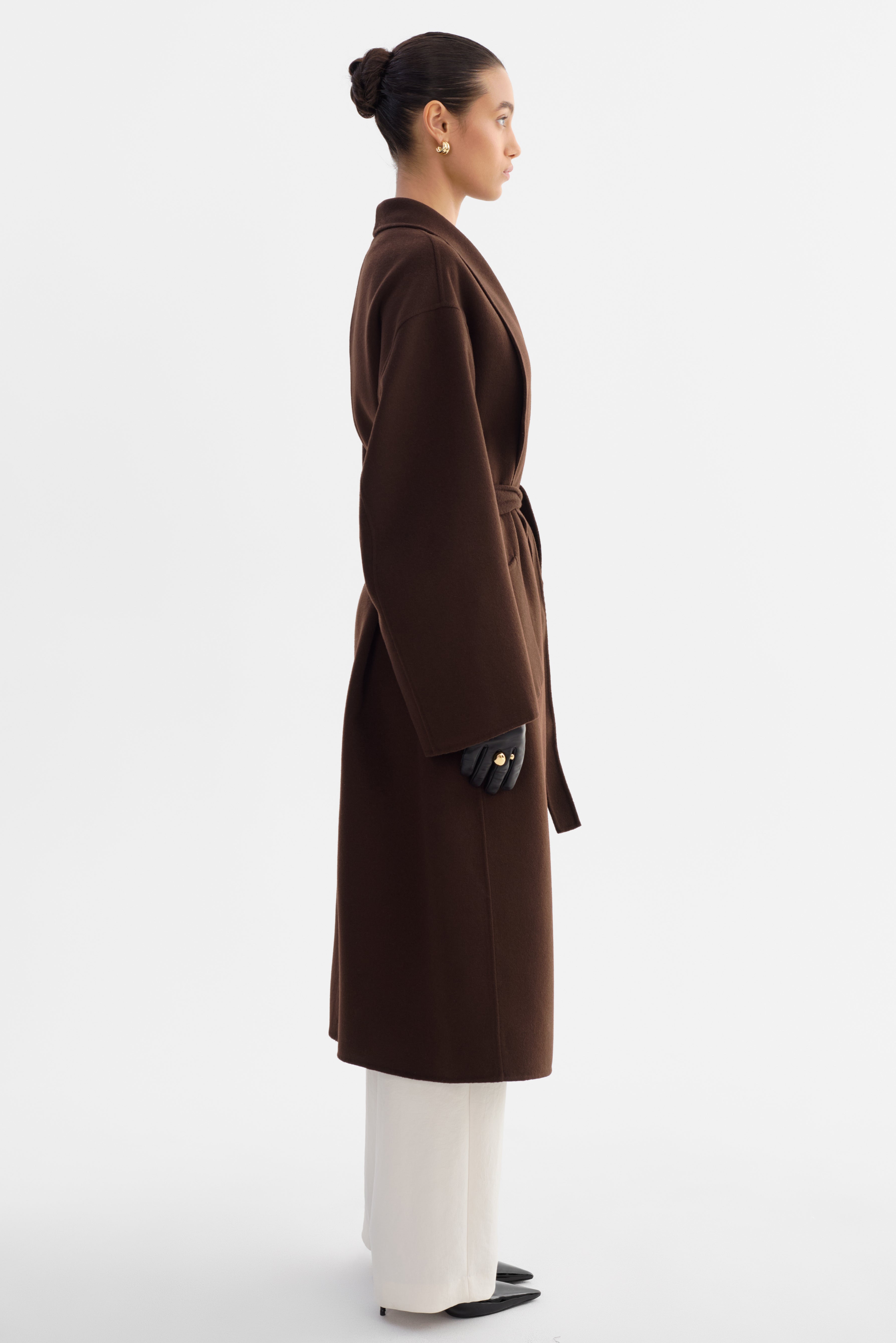 COREEN | Manteau long en laine ceinturé