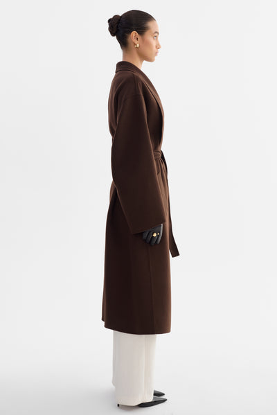 COREEN | Belted Wool Maxi Coat