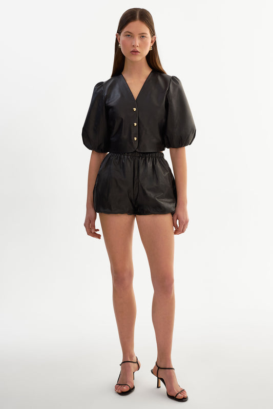DAISY | Leather Bloomer Shorts