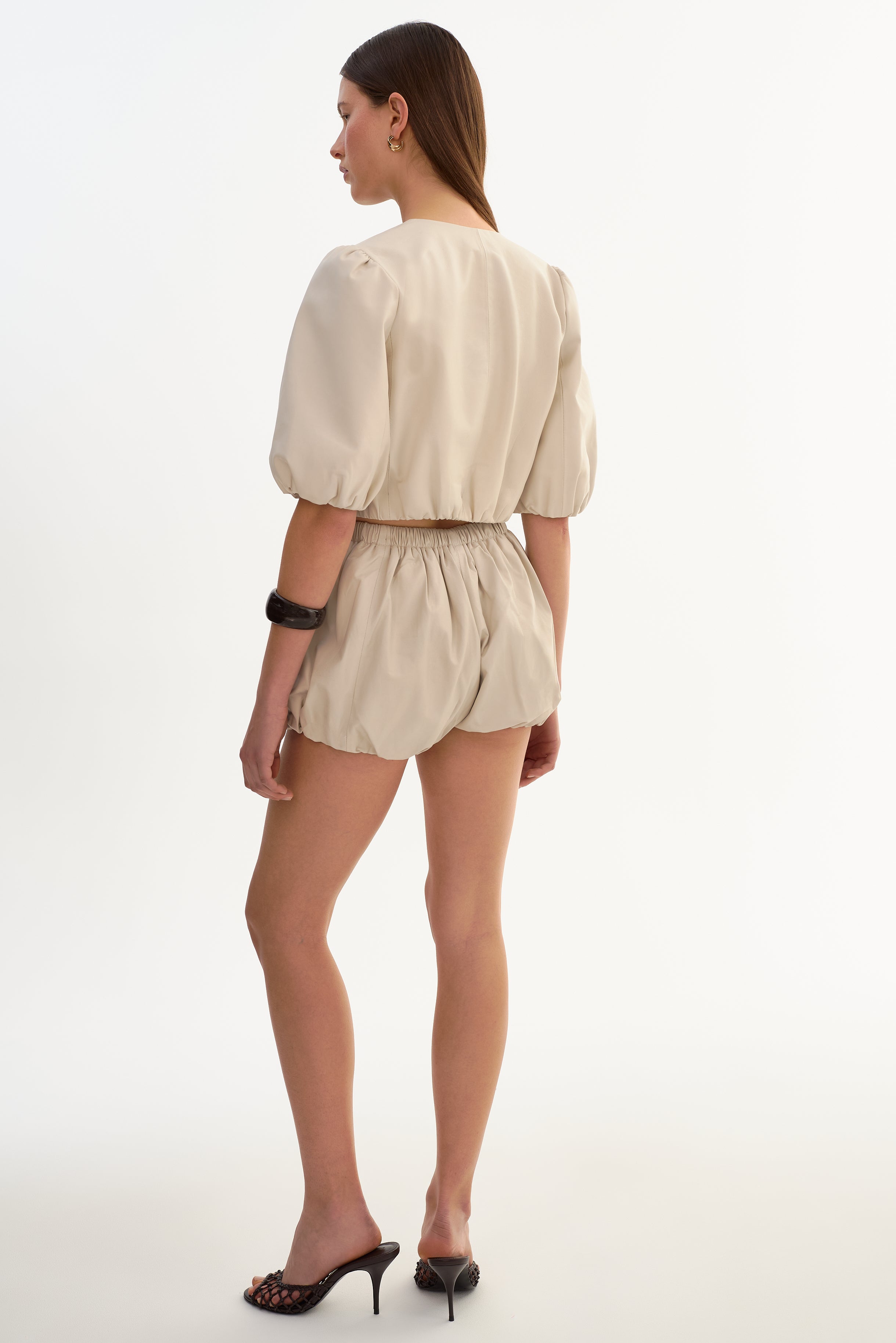 DAISY | Short bouffant en cuir