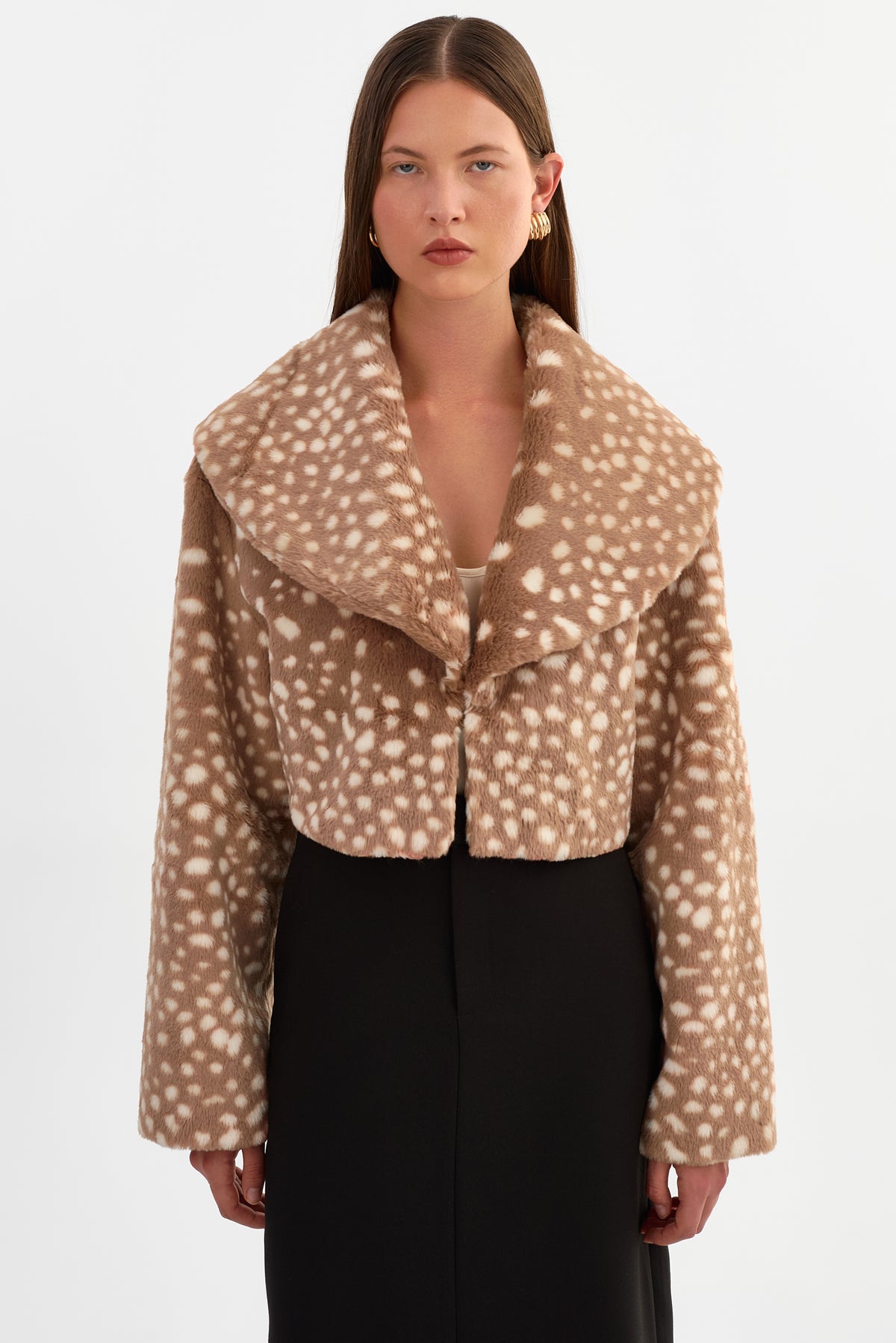 DANIKA FAWN | Cropped Faux Fur Jacket