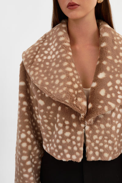 DANIKA FAWN | Cropped Faux Fur Jacket