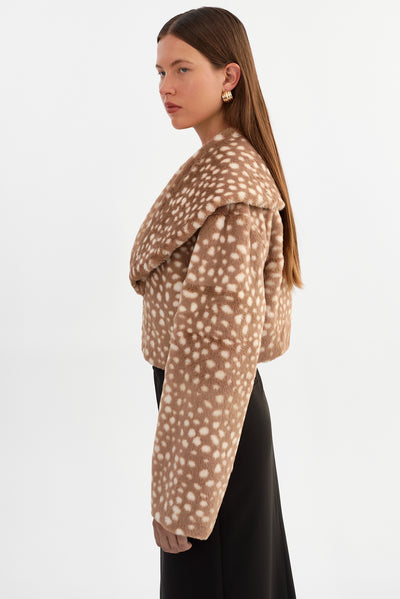 DANIKA FAWN | Cropped Faux Fur Jacket
