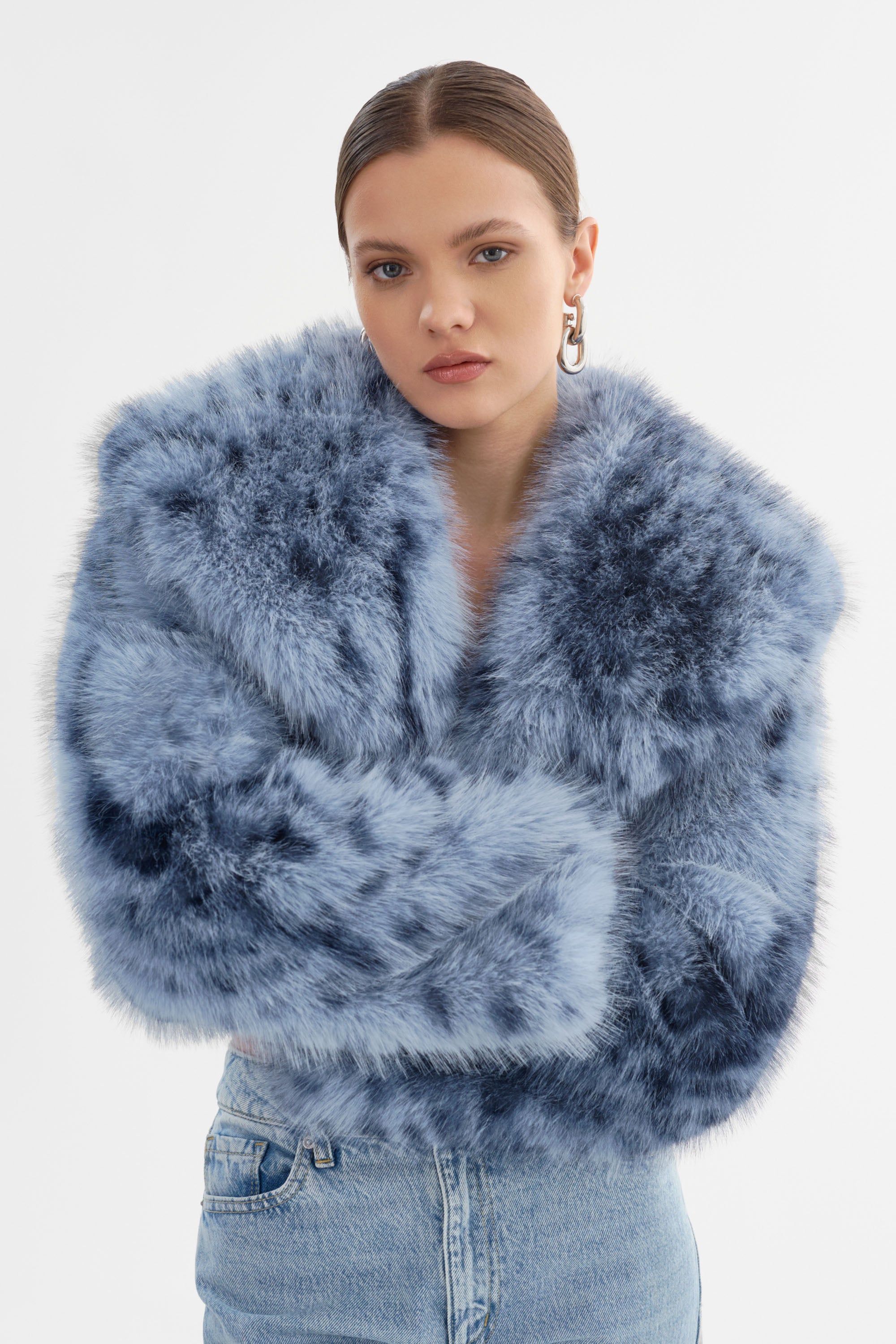 DANIKA LEO Faux Fur Crop Jacket LAMARQUE