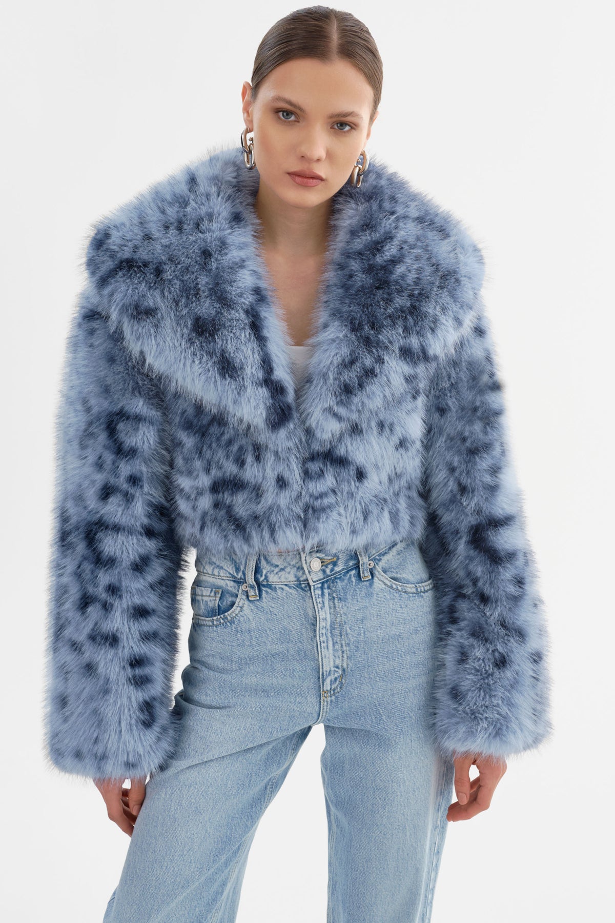 DANIKA LEO Faux Fur Crop Jacket