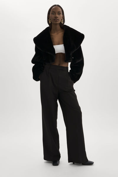 DANIKA | Cropped Faux Fur Jacket