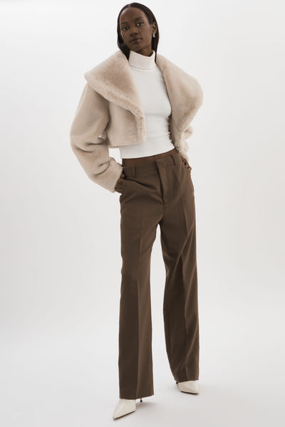 DANIKA | Cropped Faux Fur Jacket