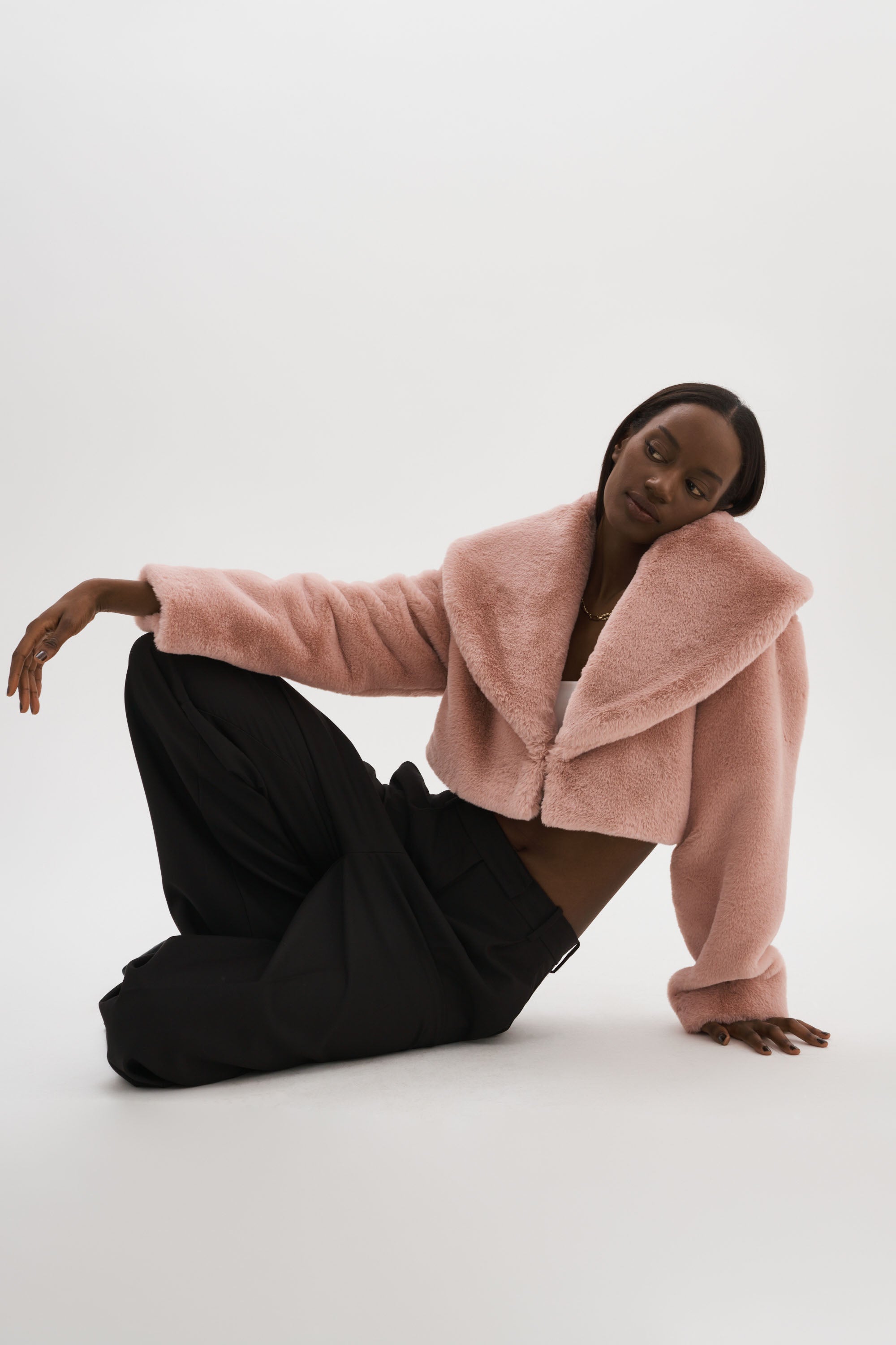 DANIKA Faux Fur Crop Jacket LAMARQUE