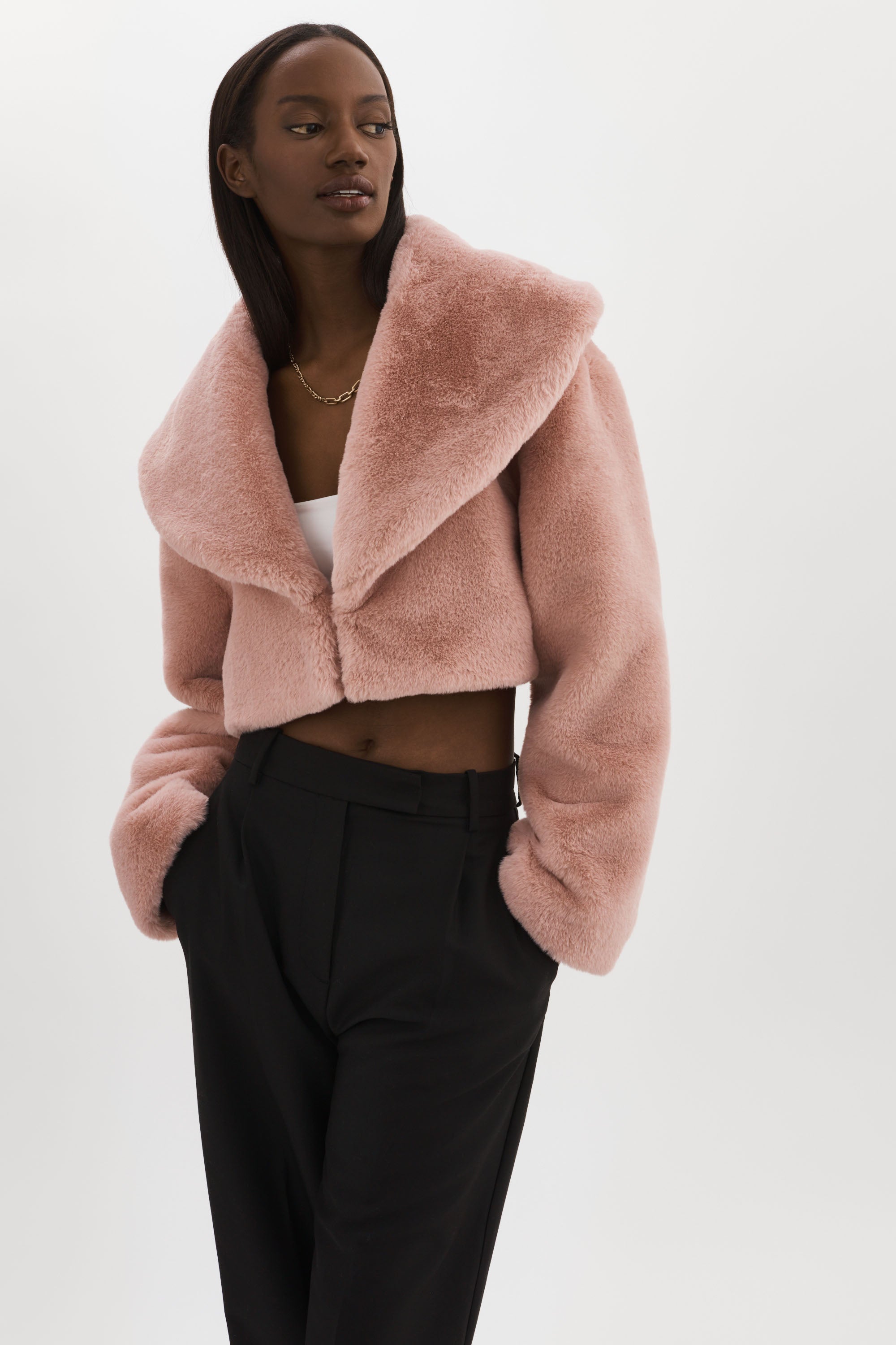 DANIKA | Faux Fur Crop Jacket – LAMARQUE