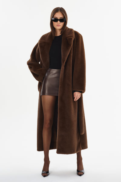 DARELLE | Oversized Faux Fur Maxi Coat