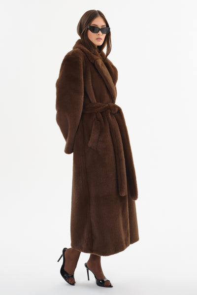 DARELLE | Oversized Faux Fur Maxi Coat