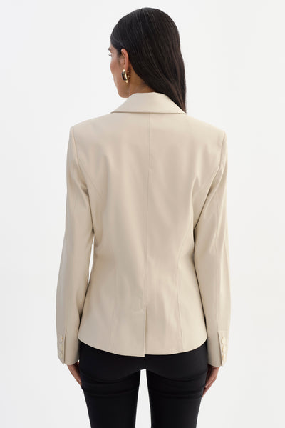 DAVIE | Faux Leather Blazer