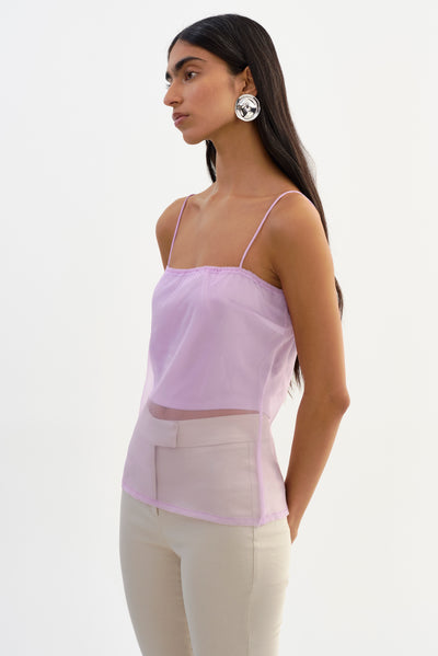 DELPHINE | Sheer Organza Top
