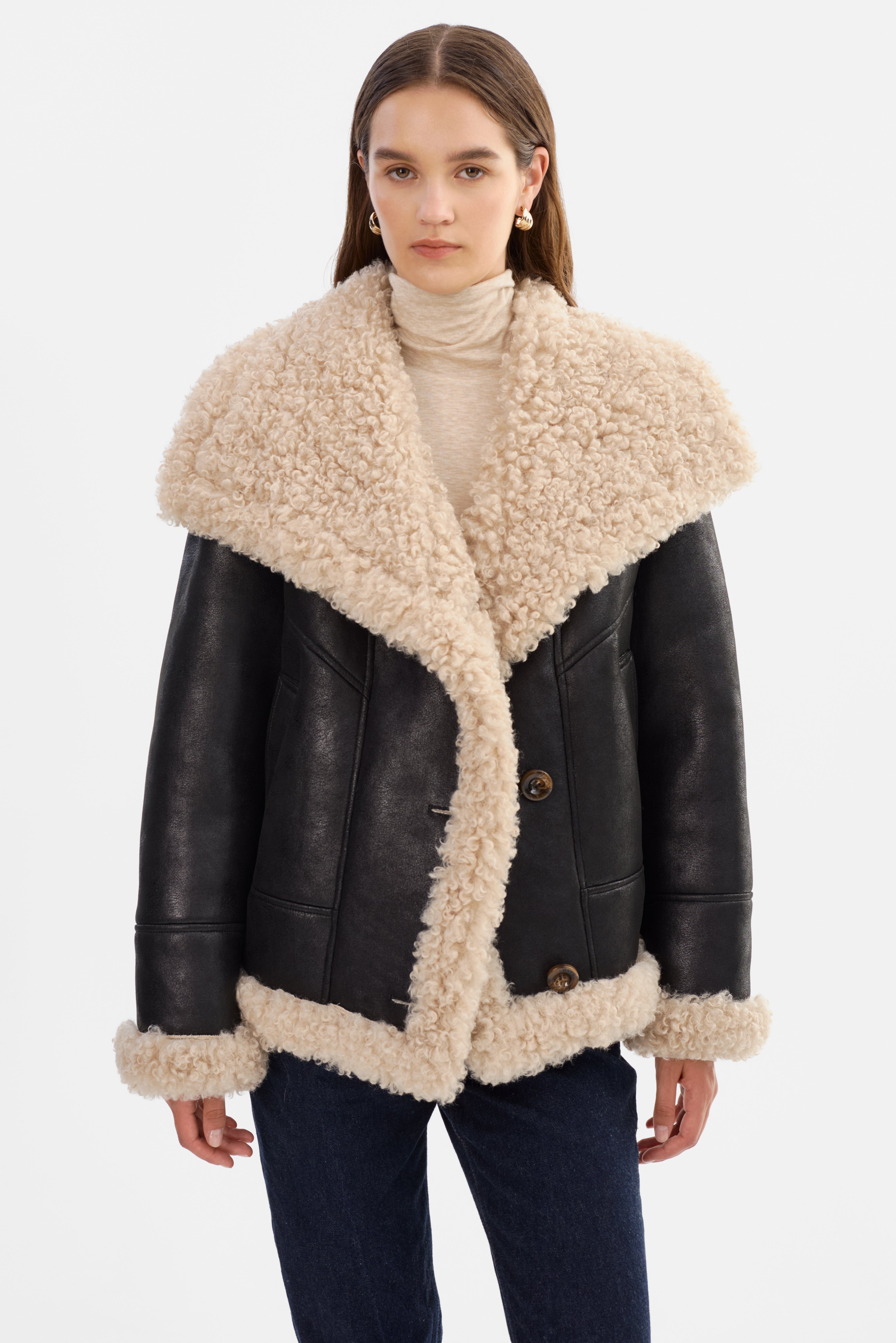 DEMI | Veste en fausse peau de mouton