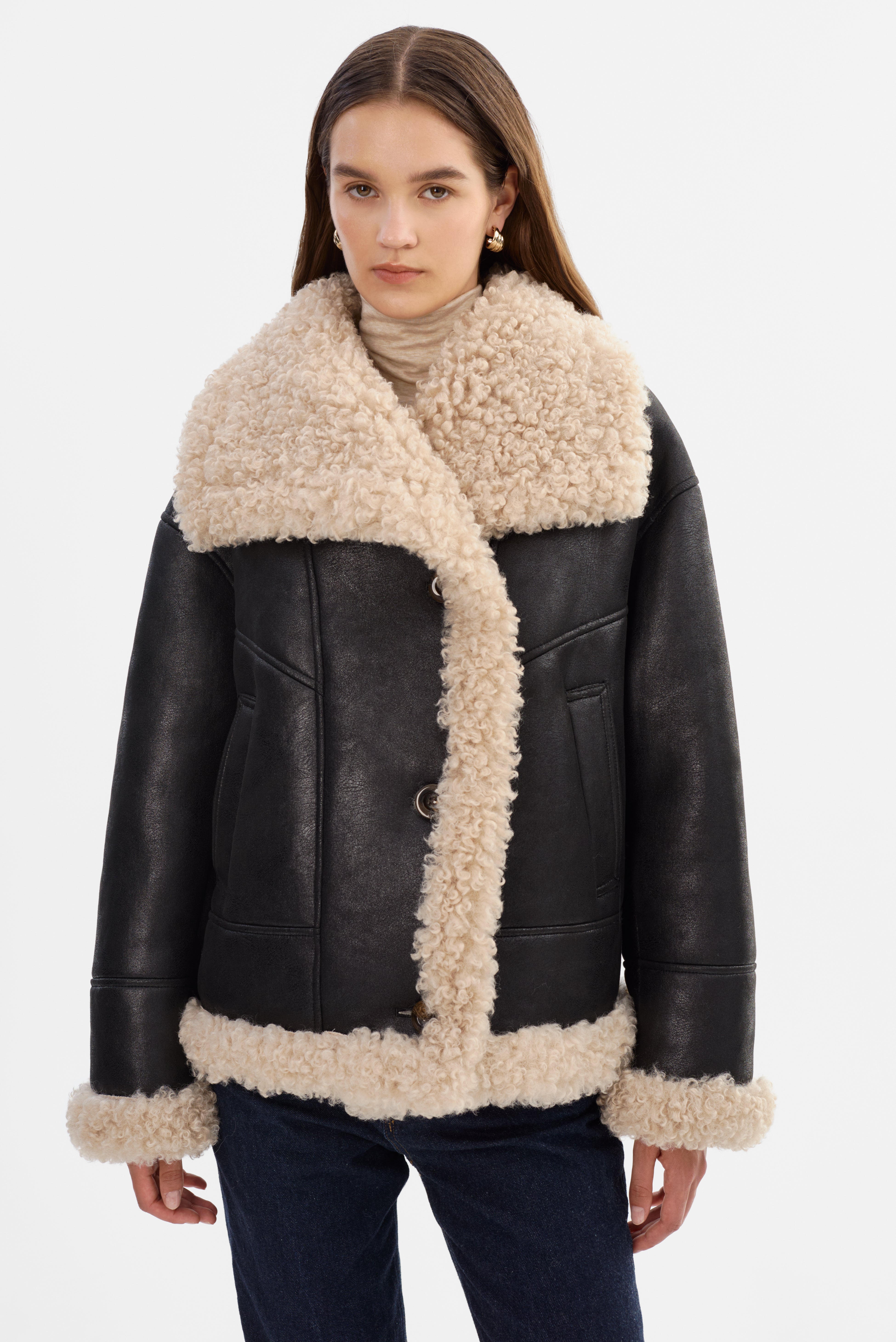 DEMI | Veste en fausse peau de mouton