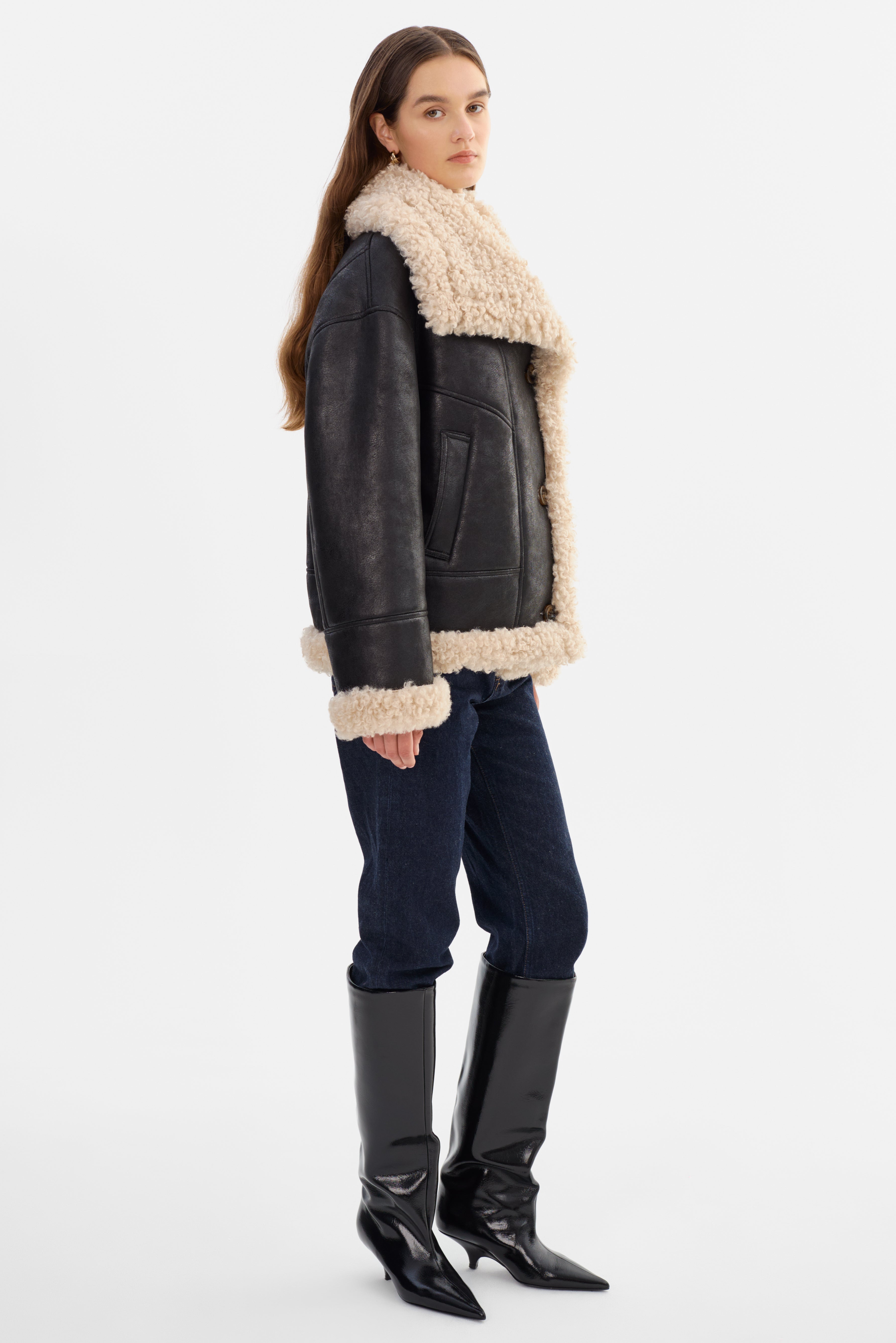 DEMI | Veste en fausse peau de mouton