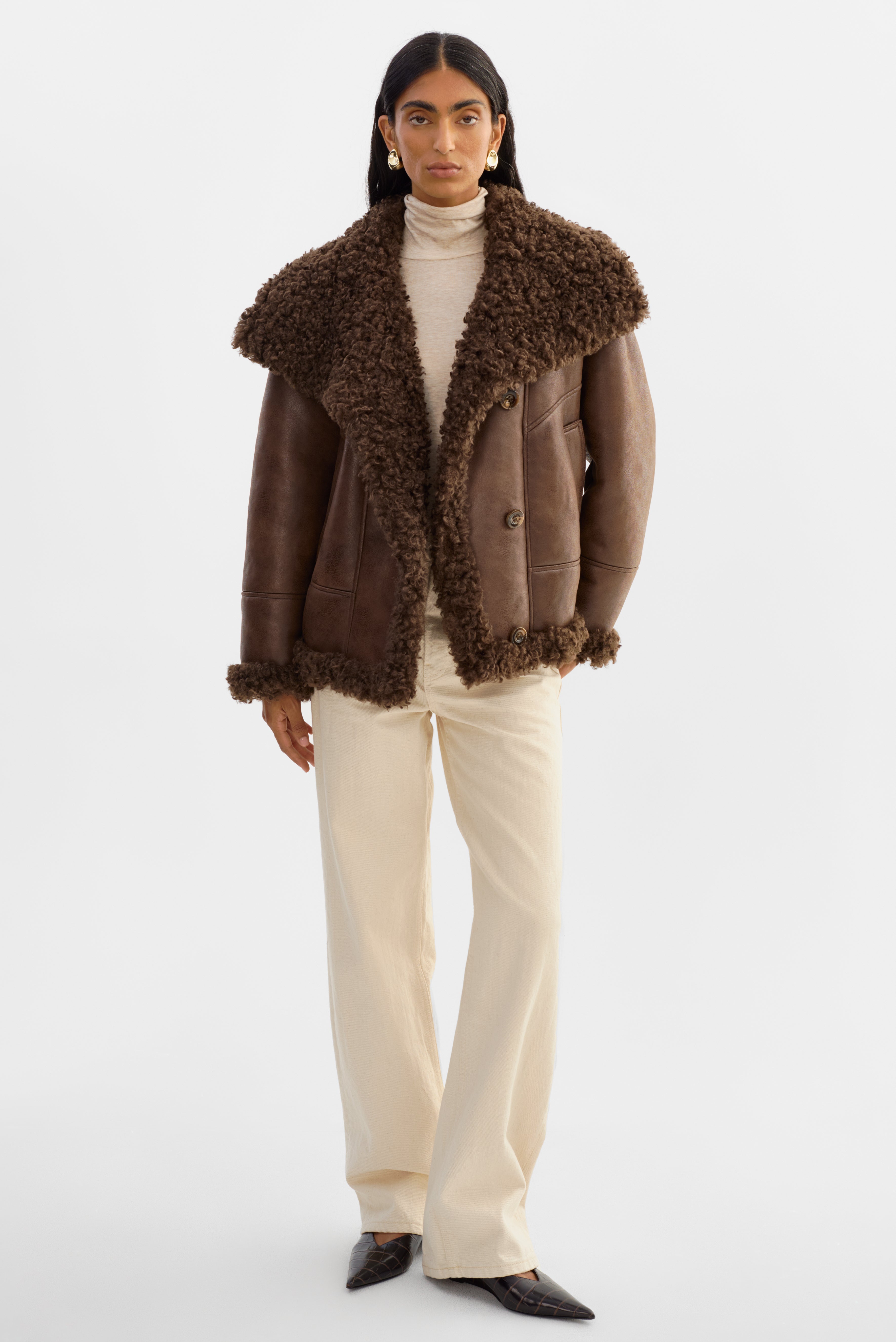 DEMI | Veste en fausse peau de mouton
