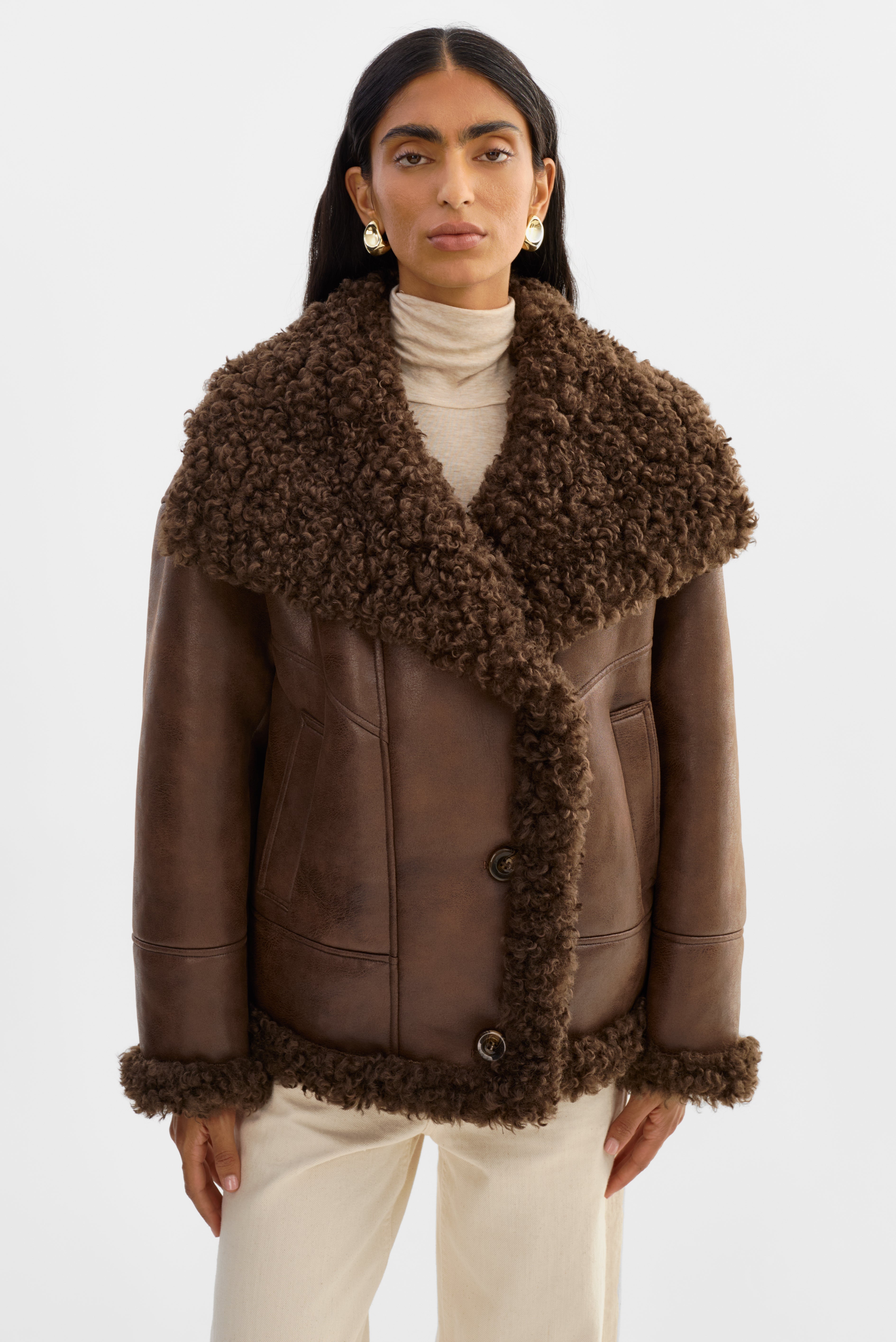 DEMI | Veste en fausse peau de mouton
