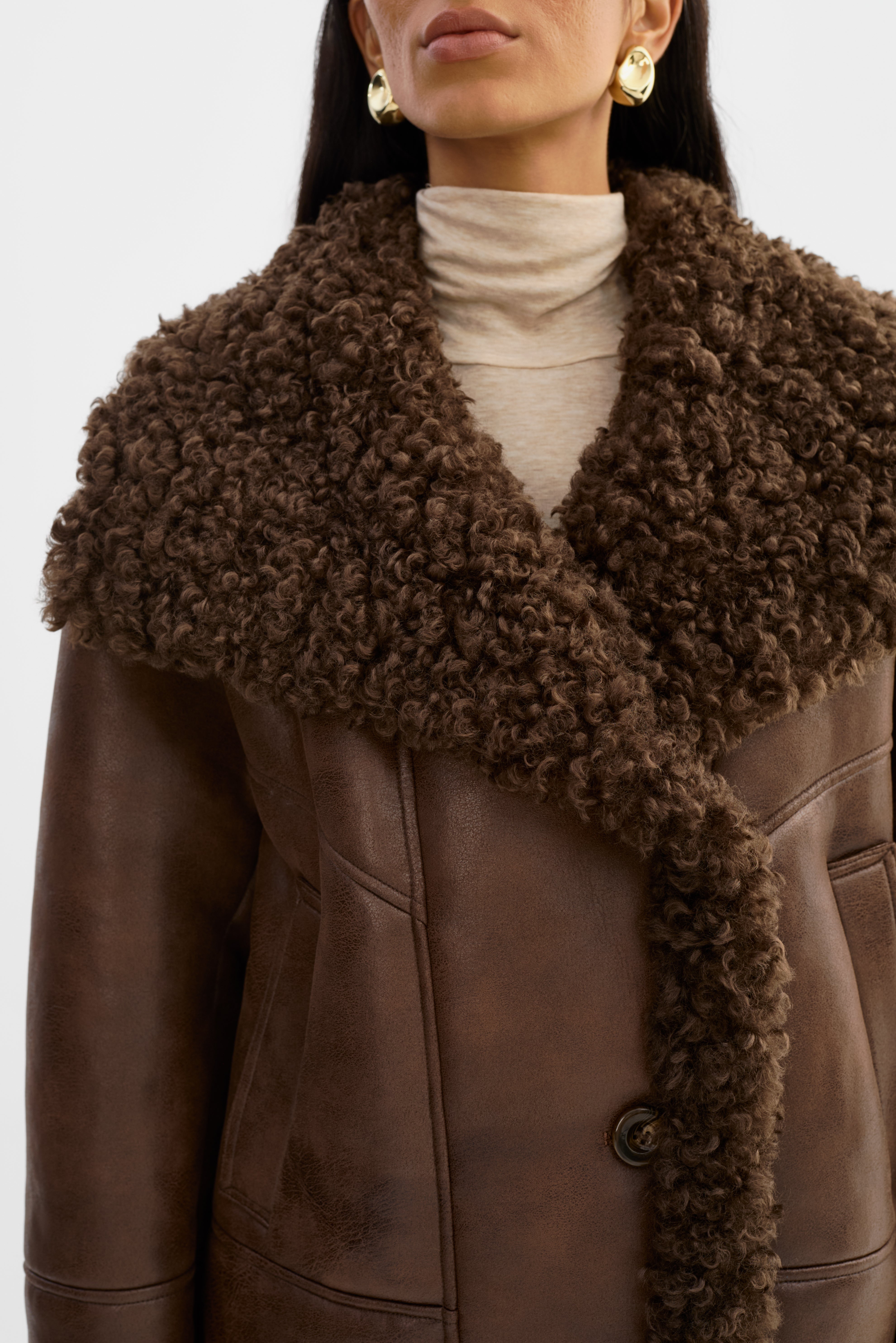 DEMI | Veste en fausse peau de mouton