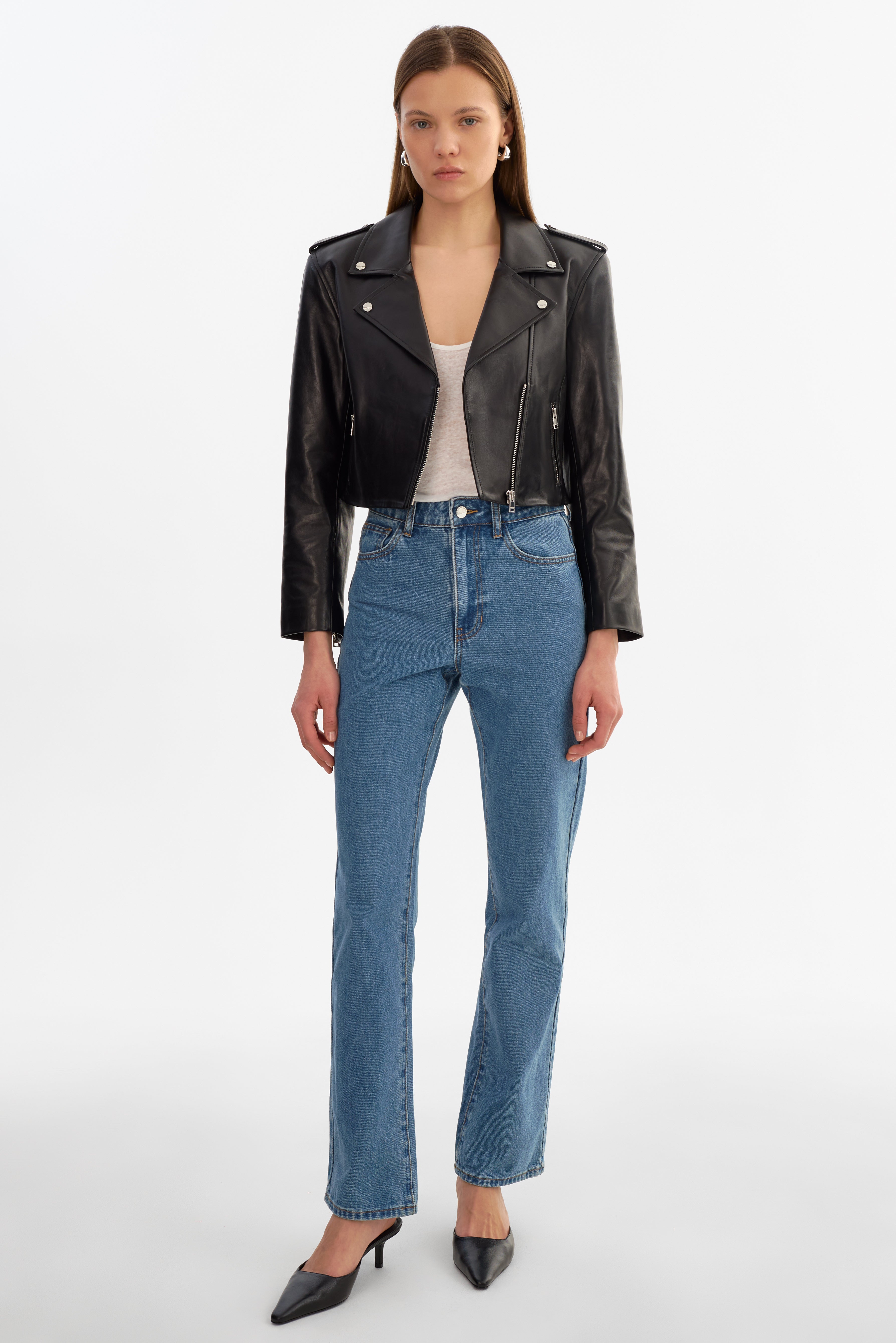 DENALDA | Veste de motard en cuir