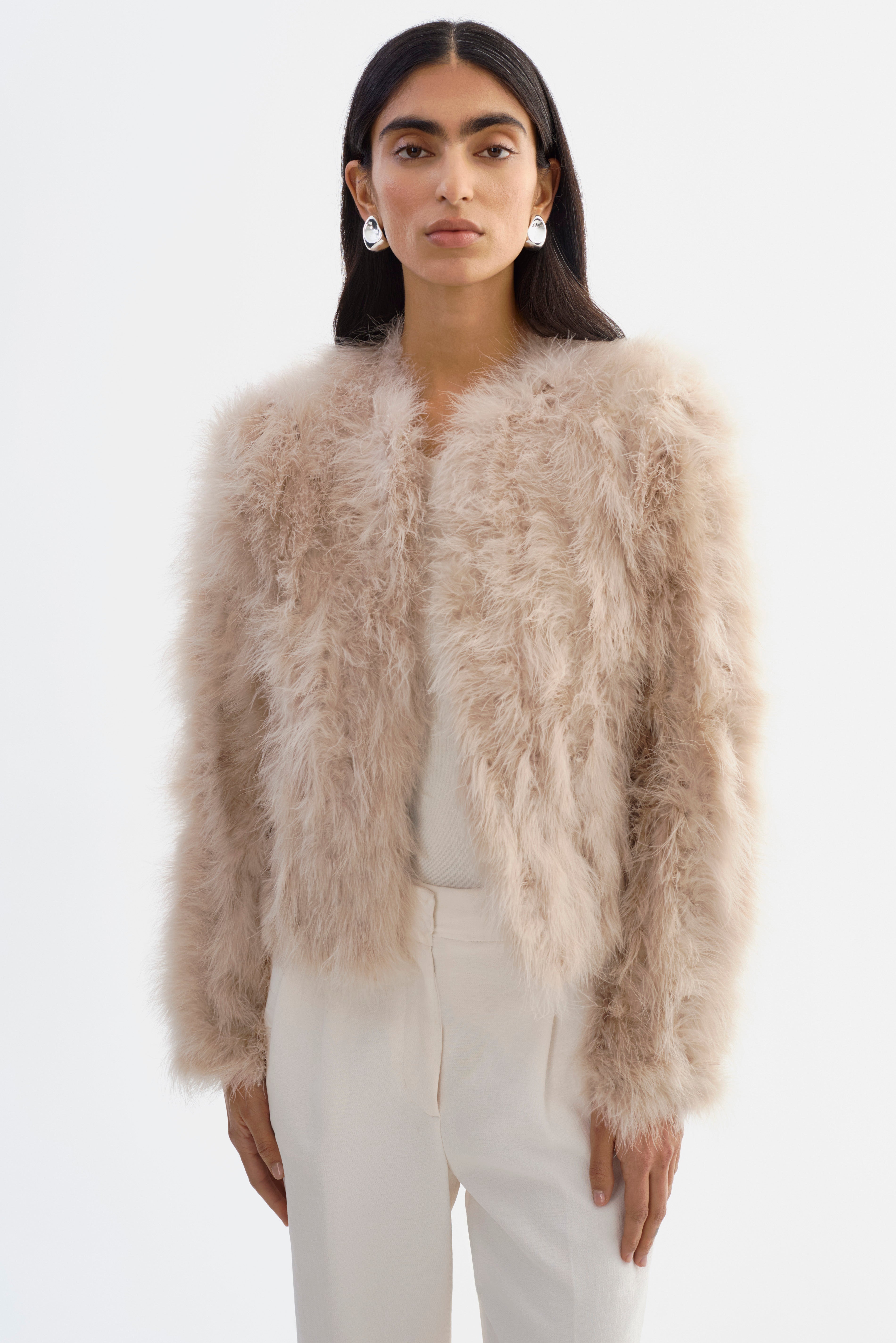 【deres】feather spring coat DEORA | Feather Jacket – LAMARQUE