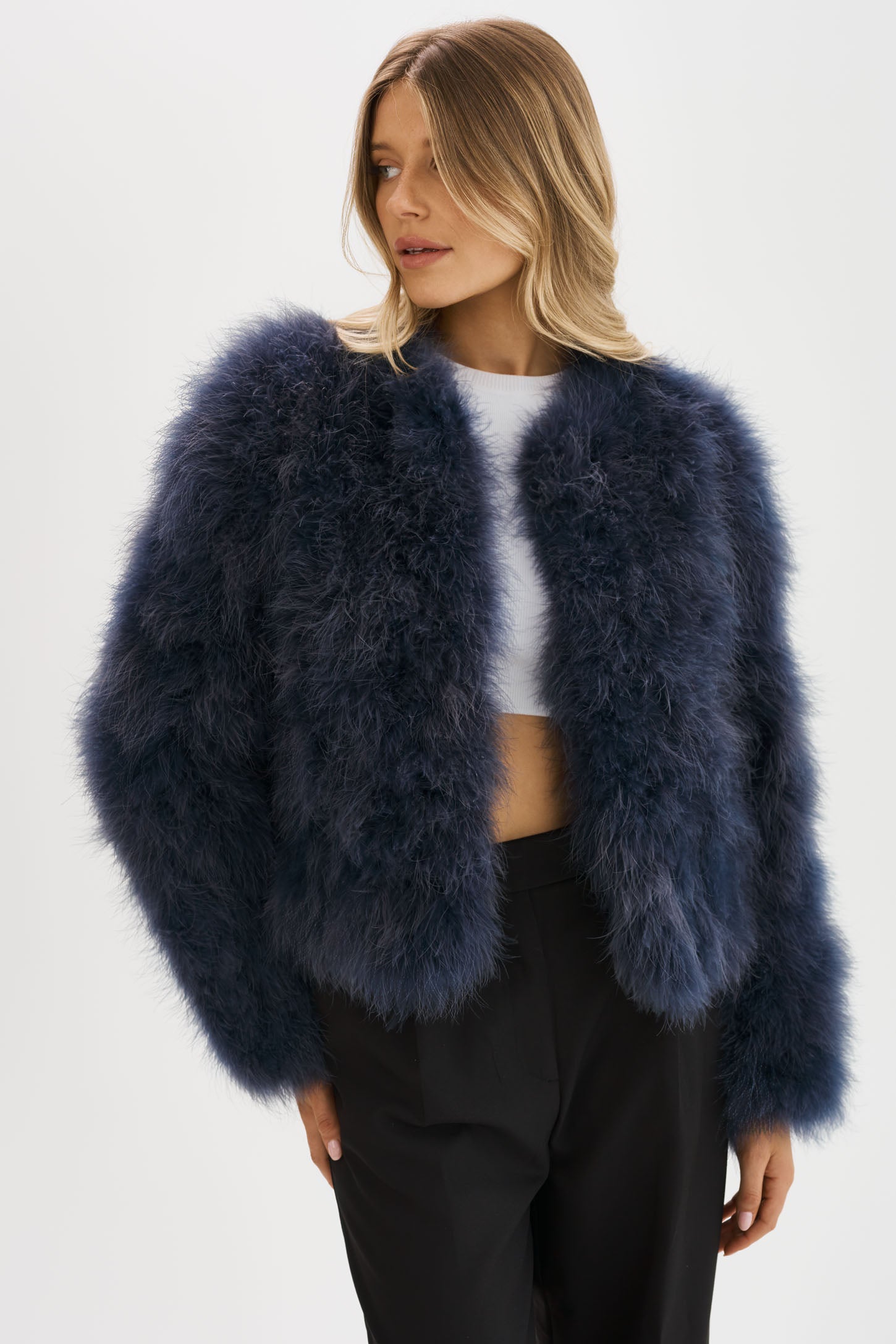 DEORA | Veste en plumes 