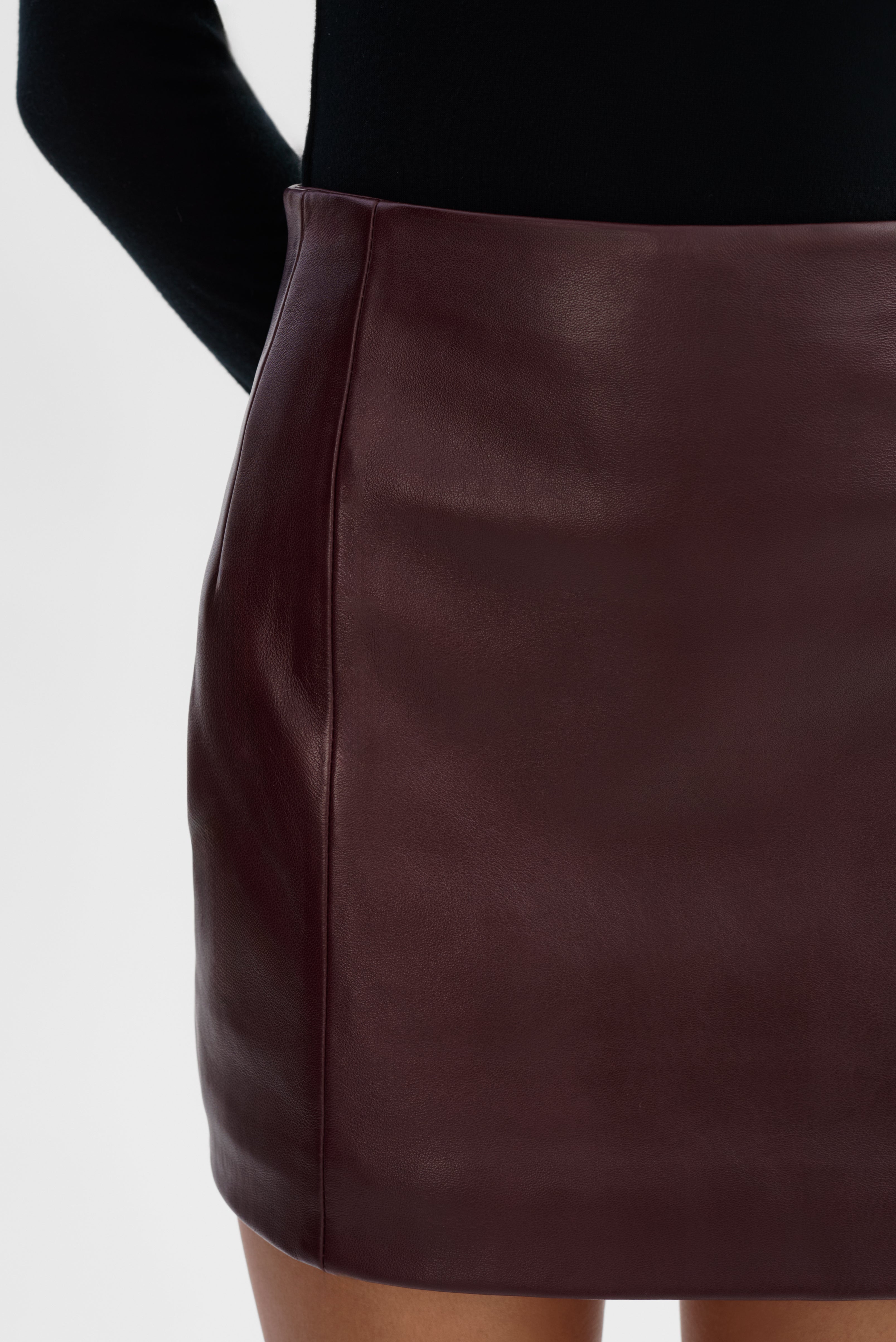 DIANA | Leather Hourglass Mini Skirt