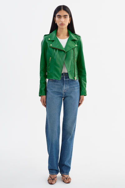 DONNA GOLD | Iconic Leather Biker Jacket