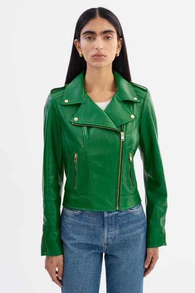 DONNA GOLD | Iconic Leather Biker Jacket