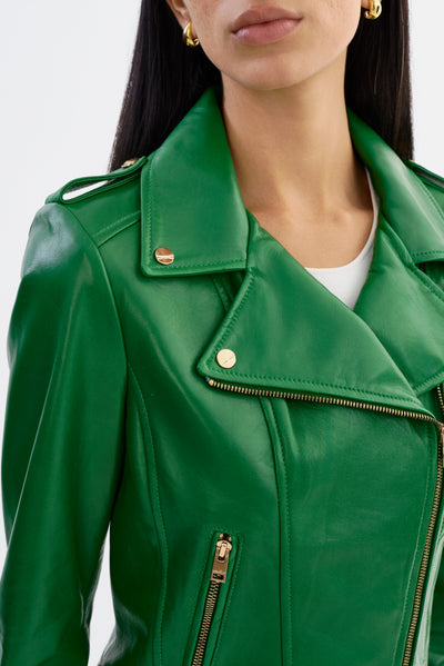 DONNA GOLD | Iconic Leather Biker Jacket