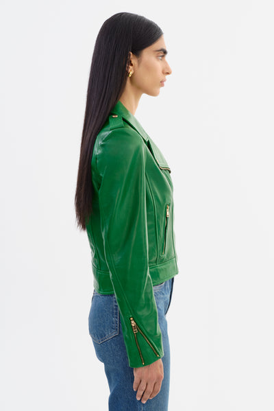 DONNA GOLD | Iconic Leather Biker Jacket