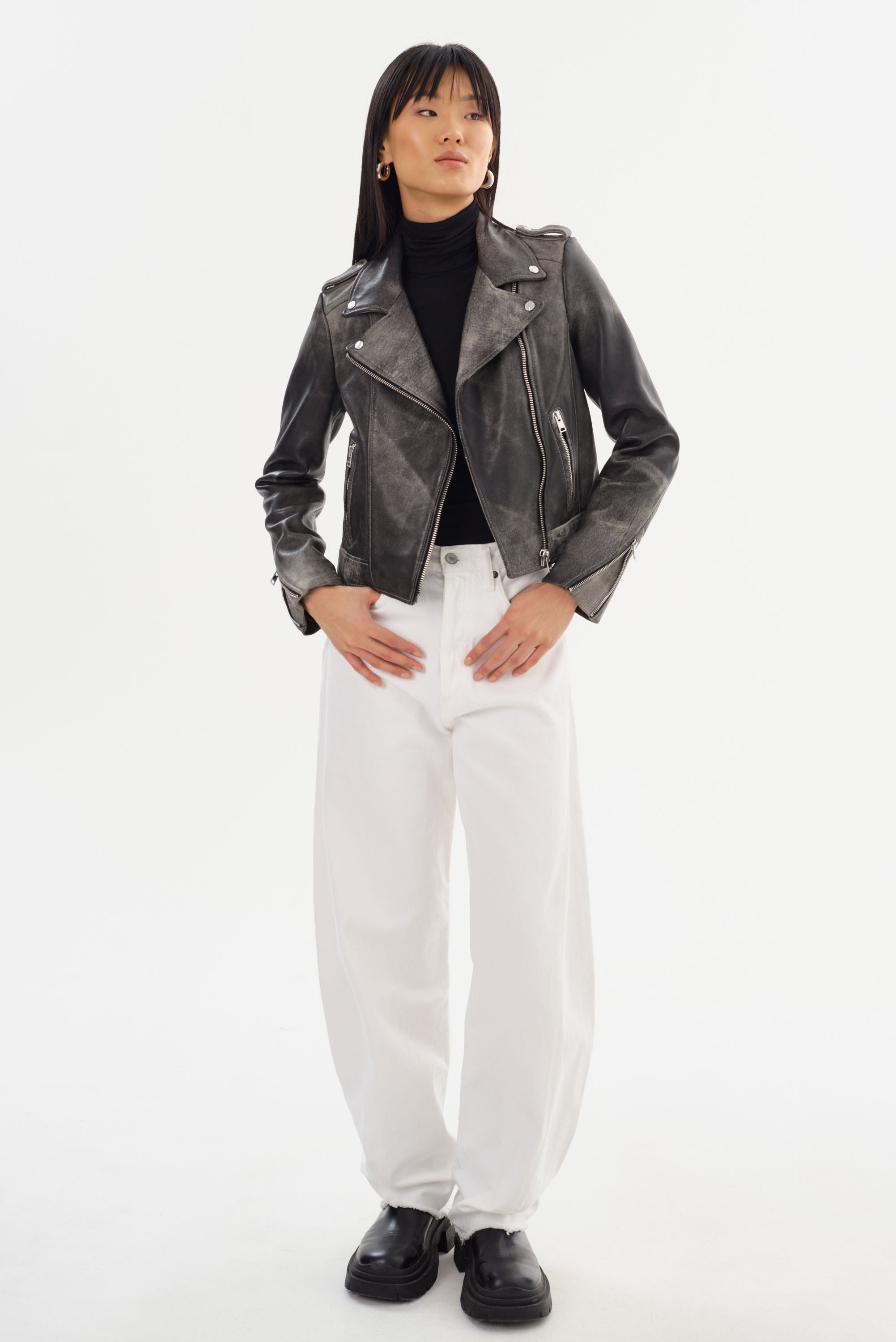 DONNA | Veste moto signature en cuir