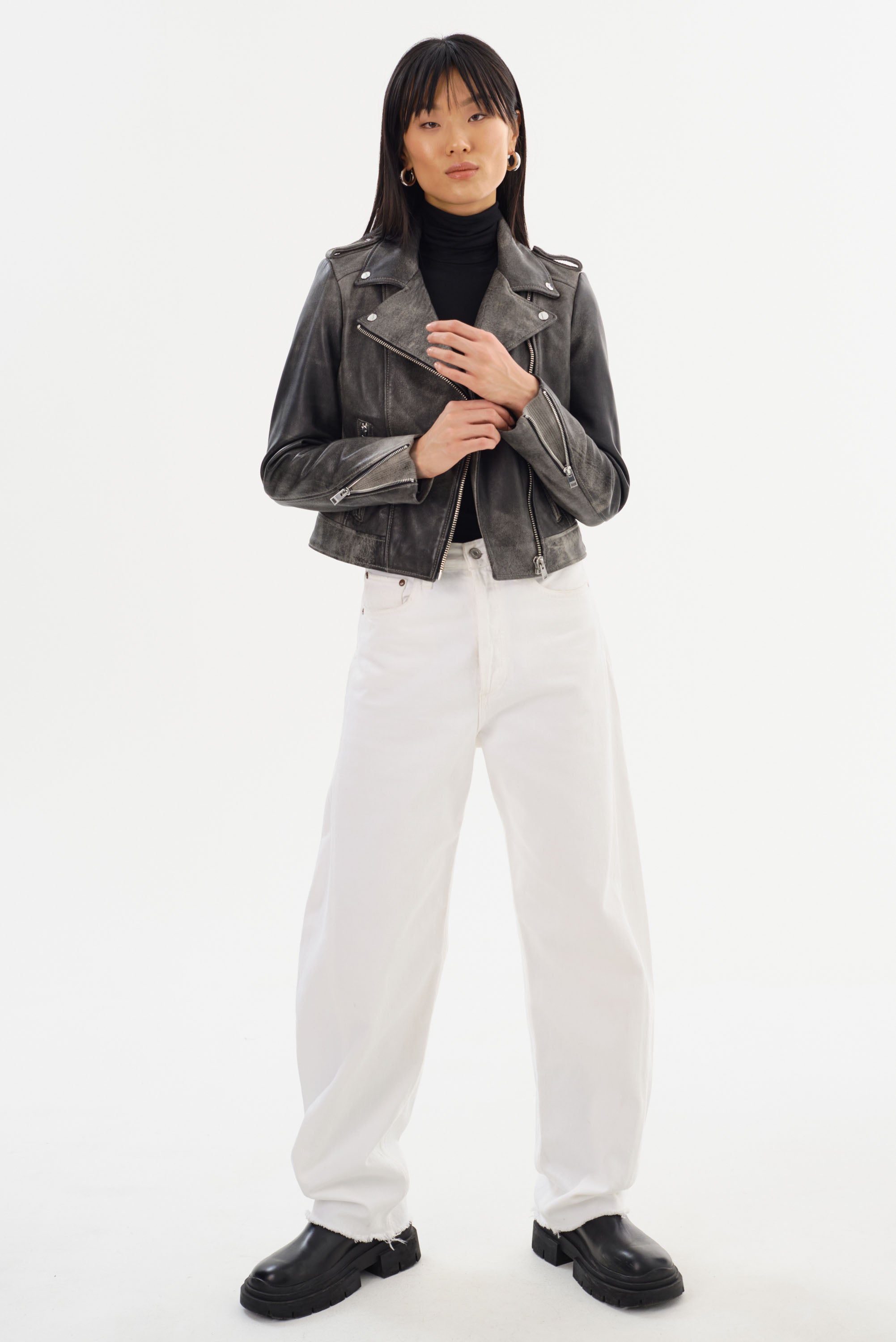 DONNA | Veste moto signature en cuir