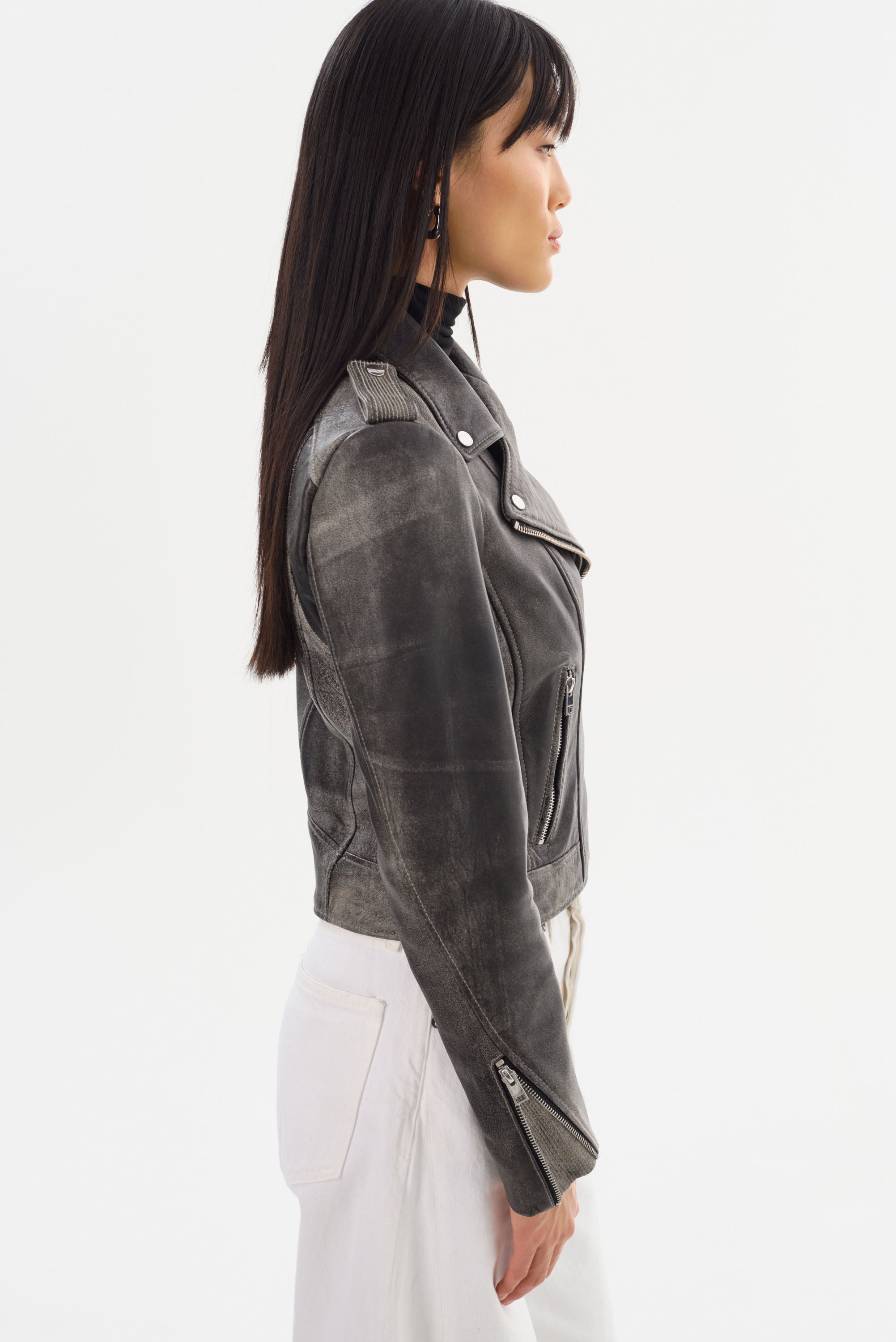 DONNA | Veste moto signature en cuir
