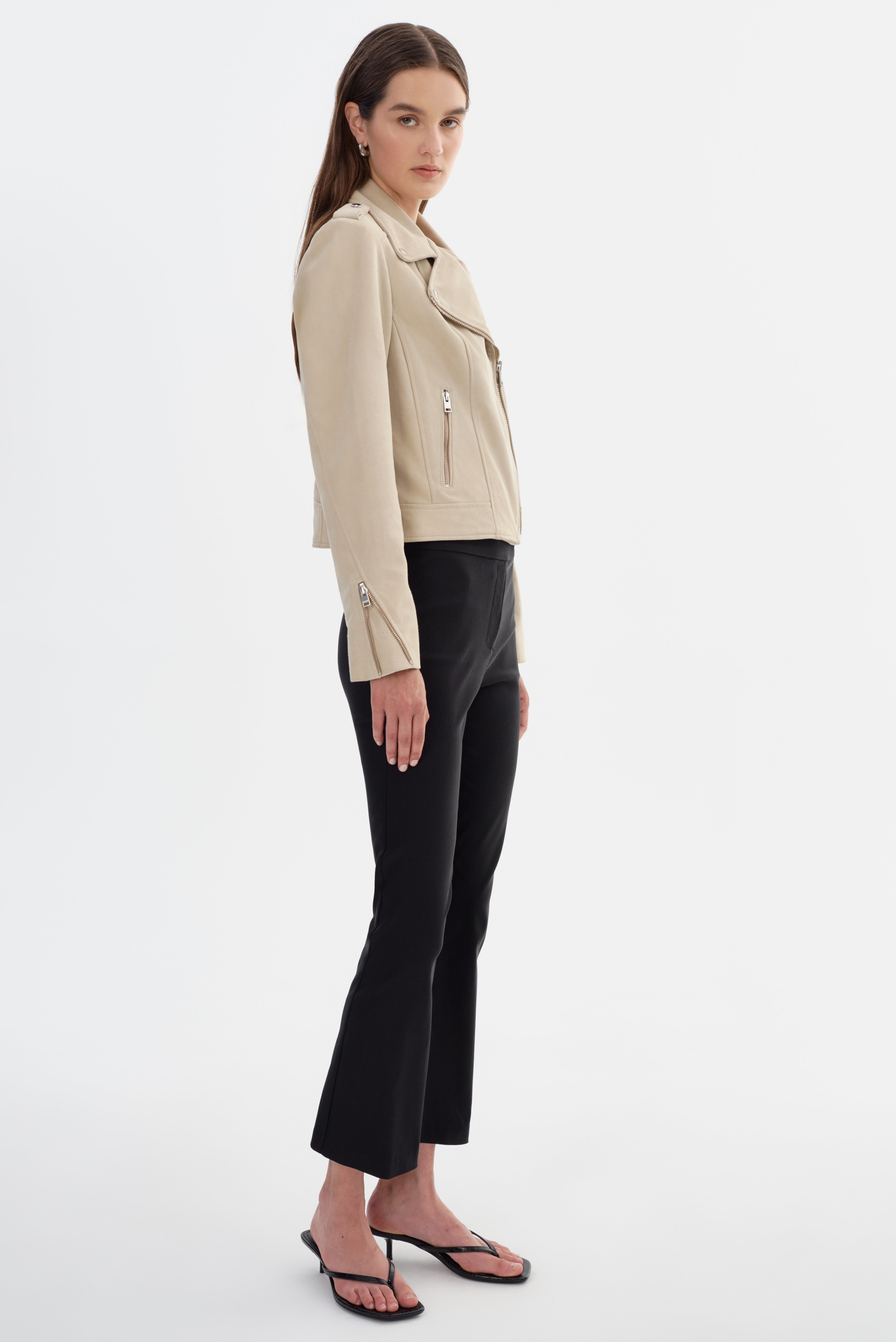 DONNA S | Suede Biker Jacket