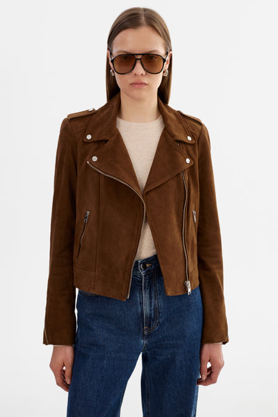 DONNA S | Suede Biker Jacket