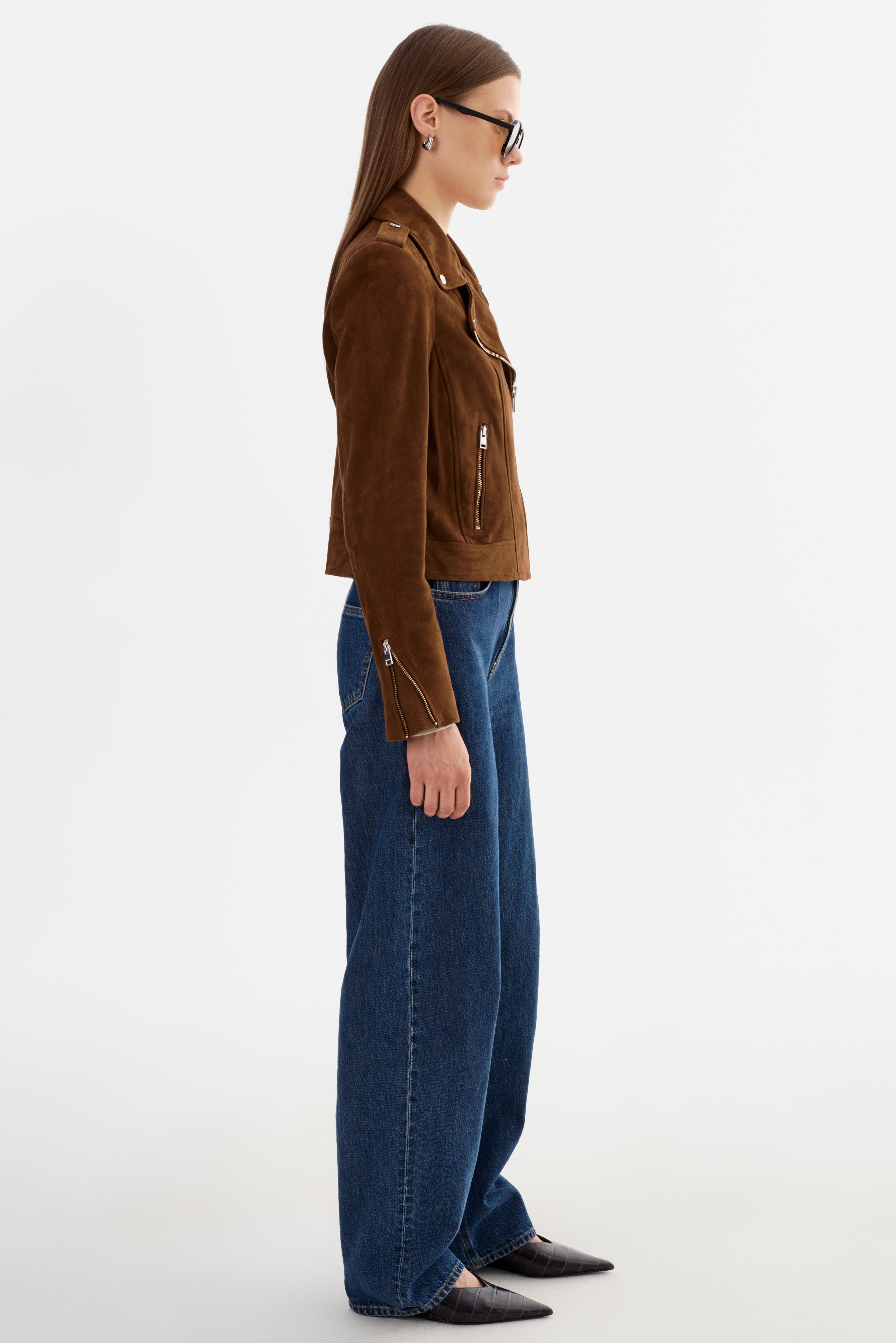 DONNA S | Suede Biker Jacket